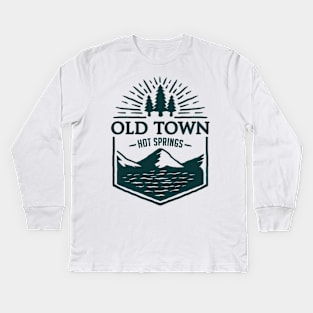 old town hot springs Kids Long Sleeve T-Shirt